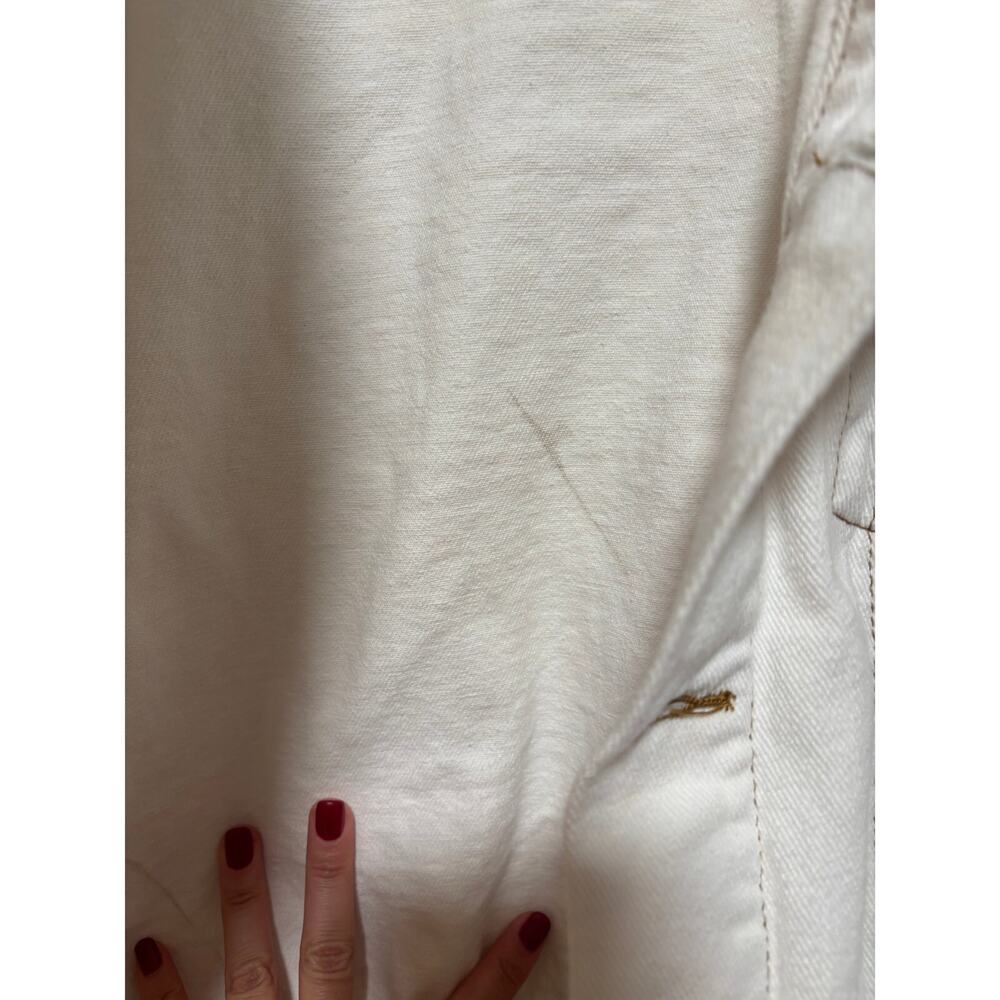 Princess Polly White Denim Jacket Medium L - Picture 7 of 8